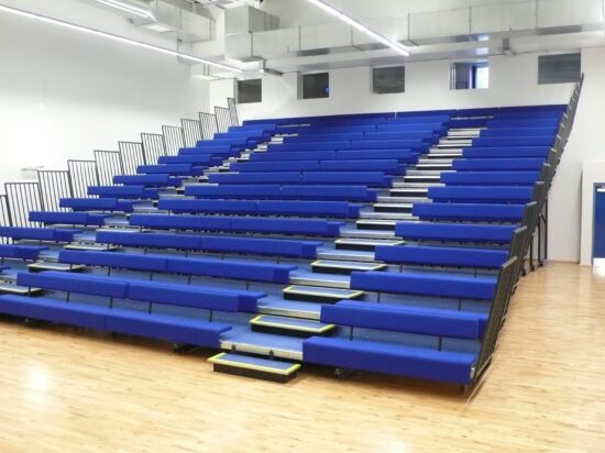 Gymnasium set up at Accrington Academy
